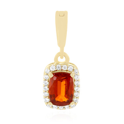 Ciondolo in oro con Cianite Arancione della Tanzania