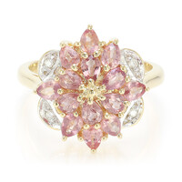 Anello in oro con Zaffiro Padparadscha (non riscaldato) (AMAYANI)