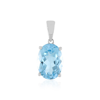 Ciondolo in argento con Topazio Blu Cielo