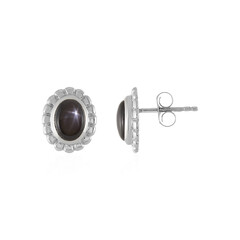 Orecchini in argento con Zaffiro Stellato Nero