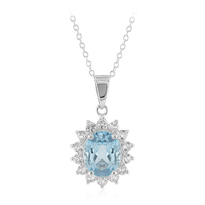 Collana in argento con Topazio Blu Cielo
