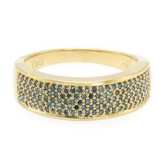 Anello placcato in oro con Diamante Fancy