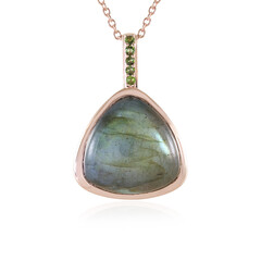 Collana in argento con Labradorite Verde Maniry (KM by Juwelo)
