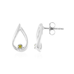 Orecchini in argento con Diamante Giallo I3