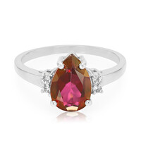 Anello in argento con Topazio Ciliegia