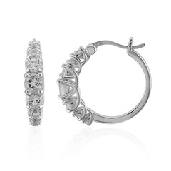 Orecchini in argento con Topazio Bianco