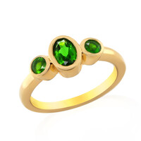 Anello in argento con Diopside Russo