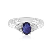 Anello in argento con Zaffiro Blu del Madagascar