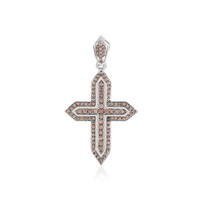 Ciondolo in argento con Zircone Cognac