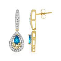 Orecchini in argento con Apatite Blu Neon