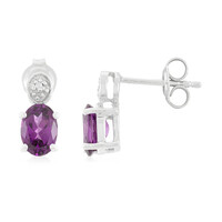 Orecchini in argento con Granato Magenta