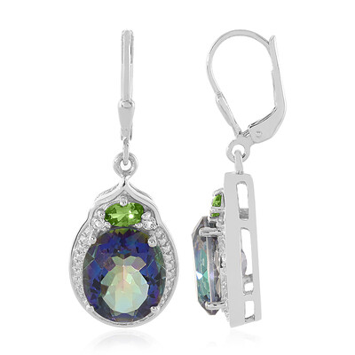 Orecchini in argento con Quarzo Mistico Blu