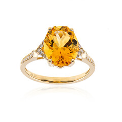 Anello in oro con Citrino