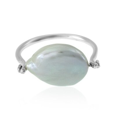 Anello in argento con Perla di Acqua Dolce