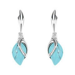 Orecchini in argento con Turchese