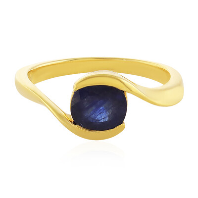 Anello in argento con Zaffiro Blu del Madagascar
