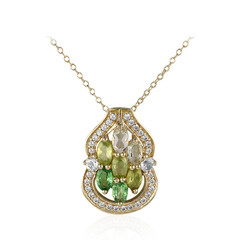 Collana in argento con Peridoto della Birmania