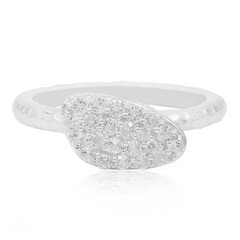 Anello in argento con Topazio Bianco