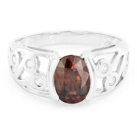 Anello in oro con Zircone Rosa Cannella