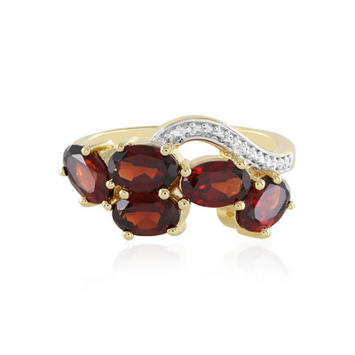 Anello in argento con Granato Mozambico