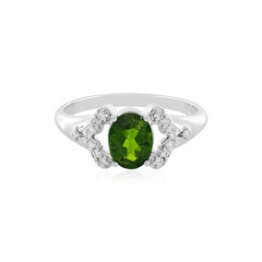Anello in argento con Diopside Russo