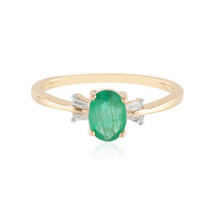 Anello in oro con Smeraldo Brasiliano