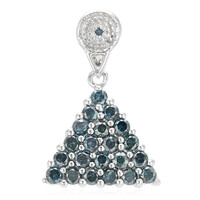 Ciondolo in argento con Diamante Fancy