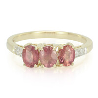 Anello in oro con Zaffiro Padparadscha (non riscaldato)
