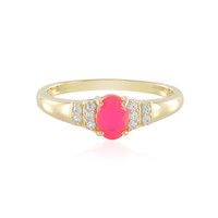 Anello in argento con Opale Rosa dell'Etiopia