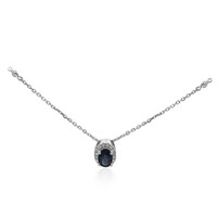 Collana in oro con Zaffiro Ceylon Blu