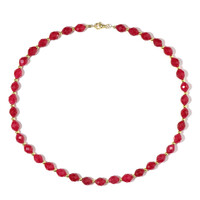 Collana in argento con Quarzo Rosso