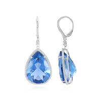 Orecchini in argento con Fluorite Cangiante