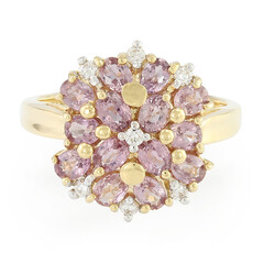 Anello in oro con Zaffiro Padparadscha (non riscaldato) (AMAYANI)