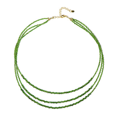 Collana in argento con Diopside Russo (Riya)