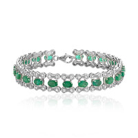 Bracciale in argento con Smeraldo Zambia