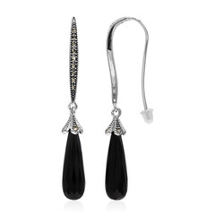 Orecchini in argento con Agata Nera (Annette classic)