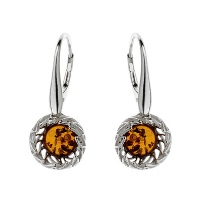 Orecchini in argento con Ambra Baltica (dagen)