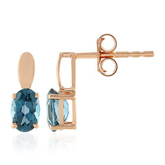 Orecchini in oro con Topazio Blu Londra