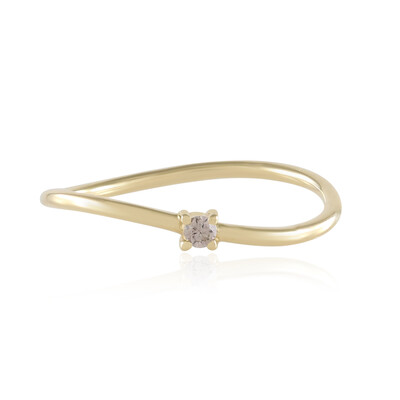 Anello in oro con Diamante Champagne SI2