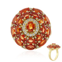 Anello in argento con Zaffiro Tramonto