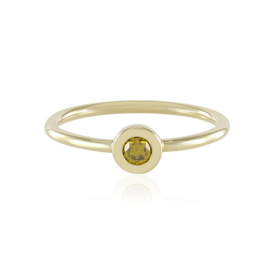 Anello in oro con Diamante Giallo I3
