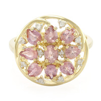 Anello in oro con Zaffiro Padparadscha (non riscaldato) (AMAYANI)