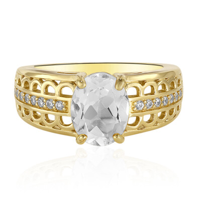 Anello in argento con Topazio Bianco