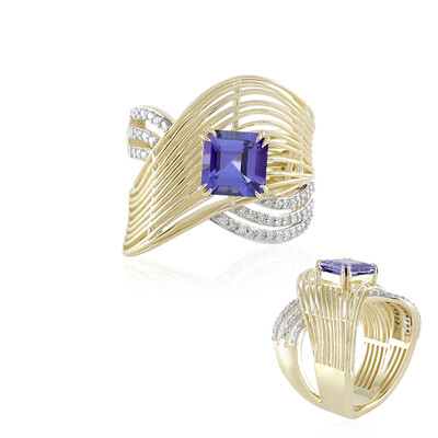 Anello in oro con Tanzanite AAA (Ornaments by de Melo)