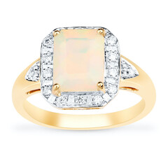 Anello in oro con Opale di Welo AAA (AMAYANI)