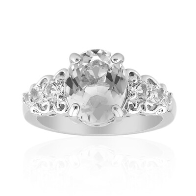 Anello in argento con Topazio Bianco
