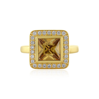 Anello in argento con Zircone Giallo