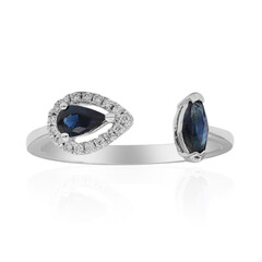 Anello in oro con Zaffiro Ceylon Blu