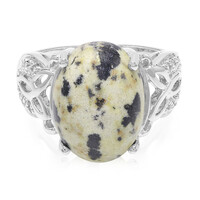 Anello in argento con Diaspro Dalmata