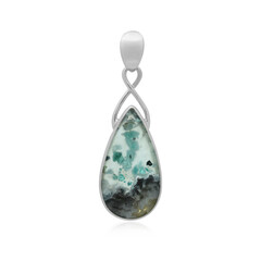 Ciondolo in argento con Gemma Silicea (Bali Barong)